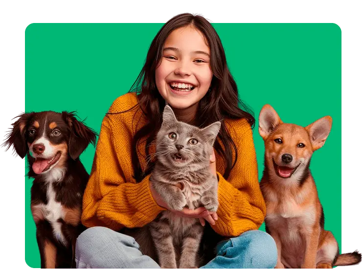 Criança abraçando cachorros - Plano de Saúde pet